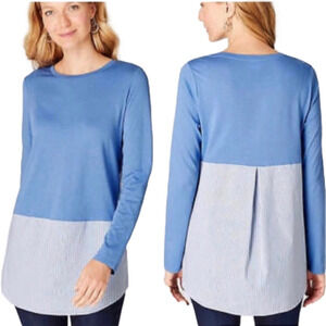 J. Jill‎ Striped Lapis Blue Tunic Top NWT